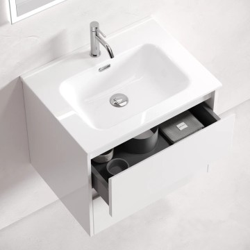 Тумба подвесная SANCOS Libra 690х450х500, c двумя ящиками оснащенными доводчиками, белый глянец , арт. LB70W