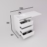 Тумба напольная STYLELINE "Даллас ЛЕОН 120", Люкс белая, PLUS с раковиной ESTETUS ЛЕОН 1200*549 правый