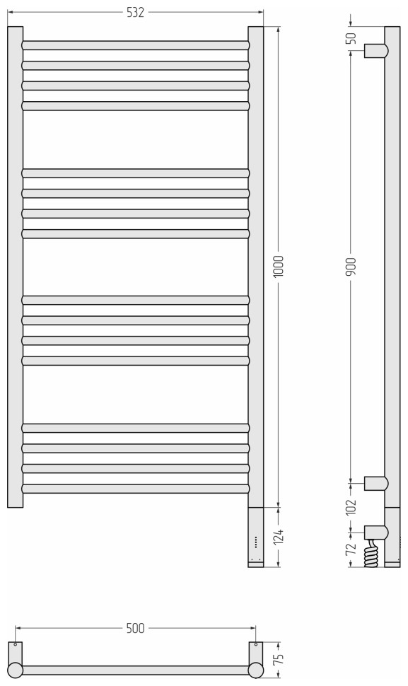 Богема 3.1 прямая 1000х500 МЭМ правый