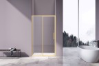 Душевая дверь Slim 8mm VDP-4SL120CLG, брашированное золото, стекло прозрачное