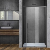 Душевая дверь Soft VDS-3SO130CLGM, 1300, вороненая сталь, стекло прозрачное
