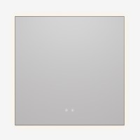 Зеркало Vincea LED VLM-4F800GM-2 800х800 c сенсорным выключателем, антизапотевание, вороненая сталь