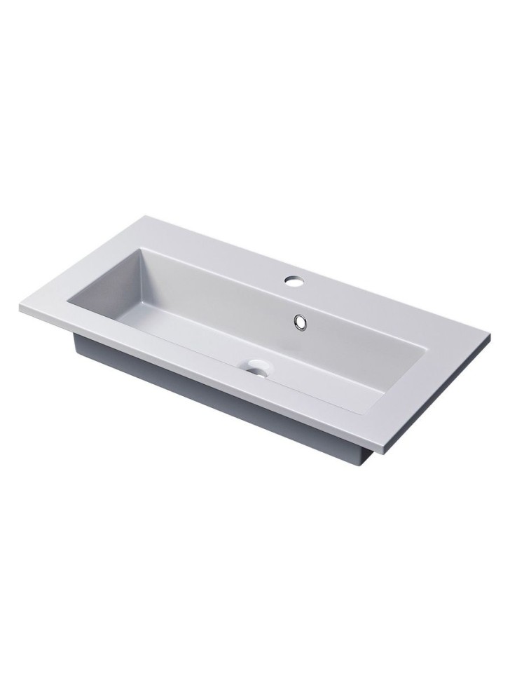 Раковина для ванной 70 см, Uperwood Aurora, белая глянцевая