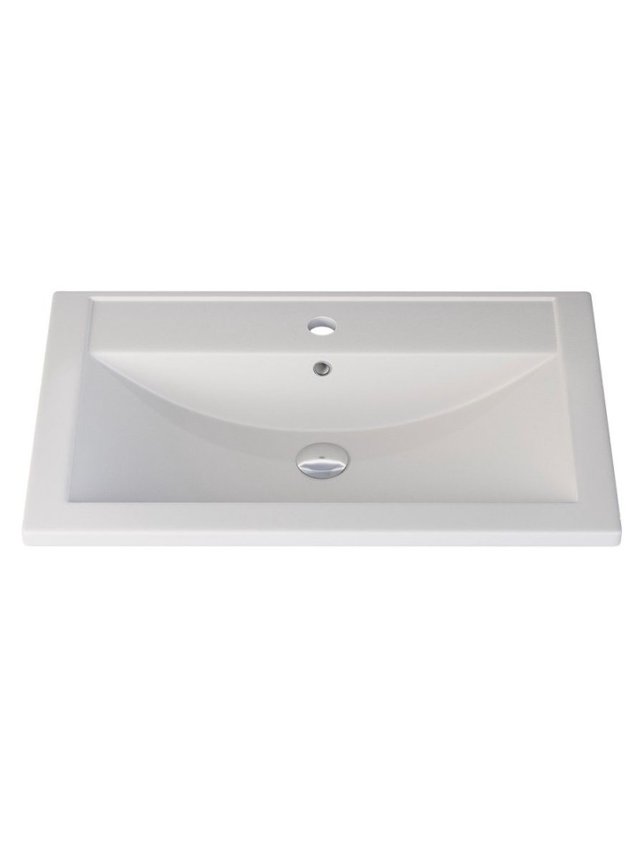 Раковина для ванной кварцевая Uperwood Foster Quartz 70х45,5х17,5 см, белая матовая, жасмин