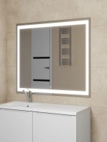 Зеркало для ванной с подсветкой Uperwood Tanos 120х80 см, прямоугольное, сенсор/антизапотевание/без рамы