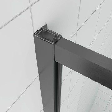 Душевая дверь Veconi Ottimo P20 GR, 1100x1900, графит брашинг, стекло тонированное матовое