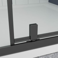 Душевая дверь Veconi Ottimo P20 GR, 1100x1900, графит брашинг, стекло тонированное матовое