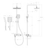 Душевая стойка со смесителем и изливом BelBagno ARDENTE-VSCM-CRM