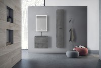База под керамическую раковину Mia 600 подвесная, 2 выкатных ящика soft close, Beton