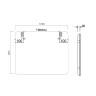 Зеркало LED VLM-3MA100-2 1000х800 c сенсорным выключателем и диммером, антизапотевание