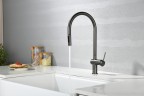 AQM9901GM Cucina Смеситель для кухни с выдвижным U-образным изливом, металл