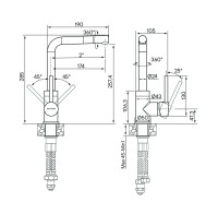 Смеситель для кухни Honner, белый матовый полностью, Ho212018-431TW(WH), Paulmark