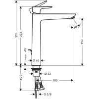 Смеситель для раковины Hansgrohe Talis E 71716990 золото