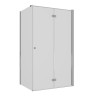 Душевое ограждение Ambassador Diamond 12011108R (120х90х200) прямоугольник,хром,стекло прозрачное,распашная-складная,1 место