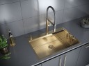 Мойка нерж. сталь KRONER-PRO 75, PM707551-BG, брашированное золото, 750х510мм, Paulmark