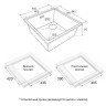 Мойка LUMI 45UNI-SKEW, IT-GRANIT, LU45SK-AN, антрацит, 455х440, Paulmark