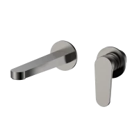 AQM6915GM Novara Смеситель для раковины настенный на 2отв., цвет металл