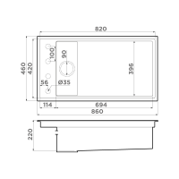Кухонная мойка Omoikiri Kinaru Pro 86-U/I-WG Artceramic/wind green