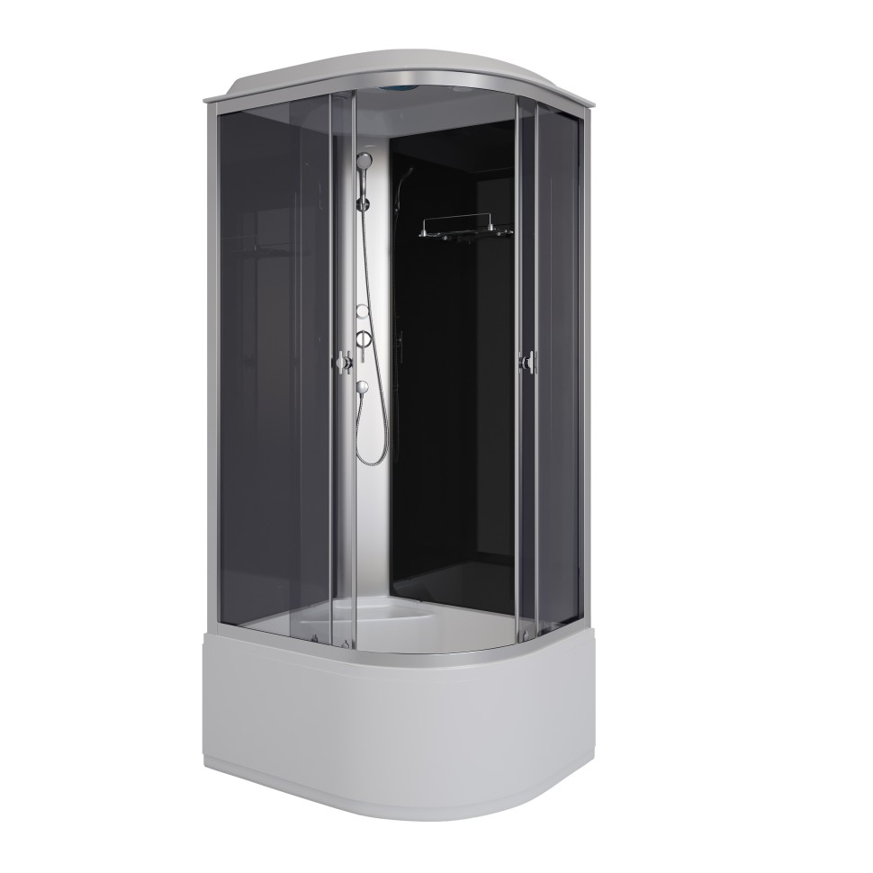 Душевая кабина Niagara Eco E100/80/40L/TN (100х80х215) высокий поддон(40см),стекло черное,4 места