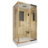 Душевая кабина Niagara Luxe NG-7711GR (90x120х215) низкий поддон(15см),дверь раздвижная,стенки золото,6 мест