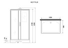 Душевая кабина Niagara Luxe NG-7711GR (90x120х215) низкий поддон(15см),дверь раздвижная,стенки золото,6 мест