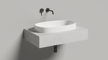Раковина полувстраиваемая GRECA 645х385х168 S-Stone Матовое