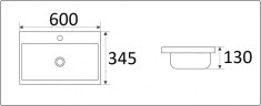 Умывальник CeramaLux 9595-60