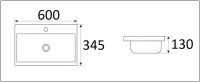 Умывальник CeramaLux 9595-60