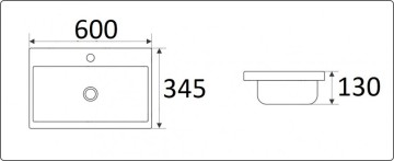 Умывальник CeramaLux 9595-60