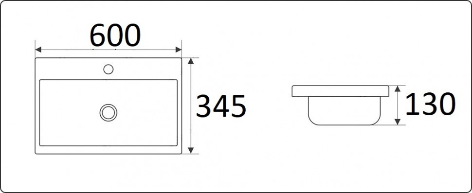 Умывальник CeramaLux 9595-60