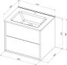 Тумба с раковиной Lino 60 (Flat) Дуб Веллингтон