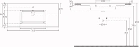 Тумба с раковиной Lino 60 (Flat) Дуб Веллингтон