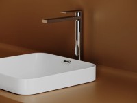 Раковина встраиваемая сверху CERAMICANOVA Element с отверстием слива - перелива квадратной формы 438x438x172 мм цвет белый арт. CN6077