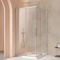 Душевой уголок Слим 8мм (Slim 8mm) VSS-4SL900CL, 900*900, хром, стекло прозрачное