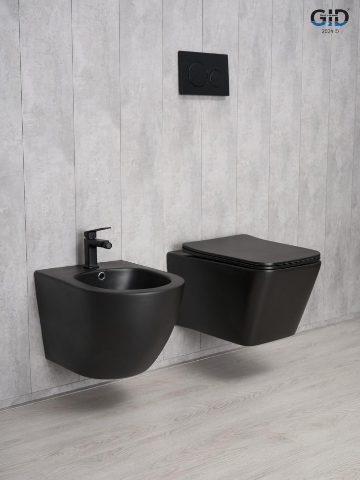 Унитаз подвесной Gid Tr2144Bm 62225Y черный матовый 52x36x33.5