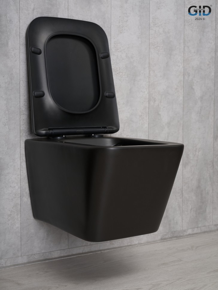 Унитаз подвесной Gid Tr2144Bm 62225Y черный матовый 52x36x33.5