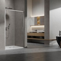 Душевая дверь Slim VDS-6SL110CL, 1100, хром, стекло прозрачное