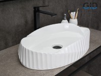 Раковина Gid 888s 51223 накладная белая 60x38.5x13.5
