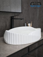 Раковина Gid 888s 51223 накладная белая 60x38.5x13.5