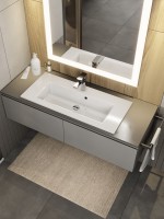 Раковина для ванной 80 см, Uperwood Aurora, белая глянцевая