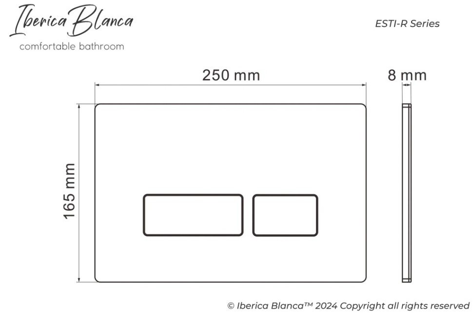 Комплект 3в1 IBERICA BLANCA инсталляция SILENCIO, унитаз BILBAO ALTO белый, кнопка смыва ESTI-R серый матовый (IB001.BLA.231.218)