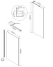 Душевая перегородка Волк-Ин (Walk-In) VLSW-1H700CLB, 700*2000, черный, стекло прозрачное