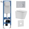 Комплект 3в1 IBERICA BLANCA инсталляция SILENCIO MINI, унитаз BURGOS ALTO белый, кнопка смыва ESTI-O хром матовый (IB.001M.BRA.231.824)