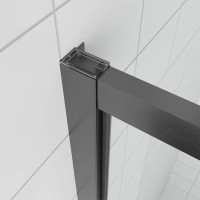 Душевая дверь Veconi Ottimo P20 GR, 1200x1900, графит брашинг, стекло тонированное матовое