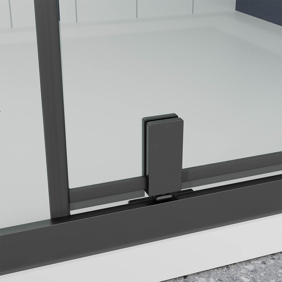 Душевая дверь Veconi Ottimo P20 GR, 1200x1900, графит брашинг, стекло тонированное матовое