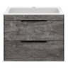 База под раковину Chiara 2D 600 подвесная, 2 выкатных ящика soft-close, G.Stone