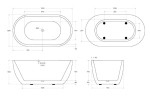 Акриловая ванна BELBAGNO BB70-1500-800