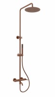 Душевая стойка Вилла (Villa) VSFS-1VL1BC с изливом, брашированная медь