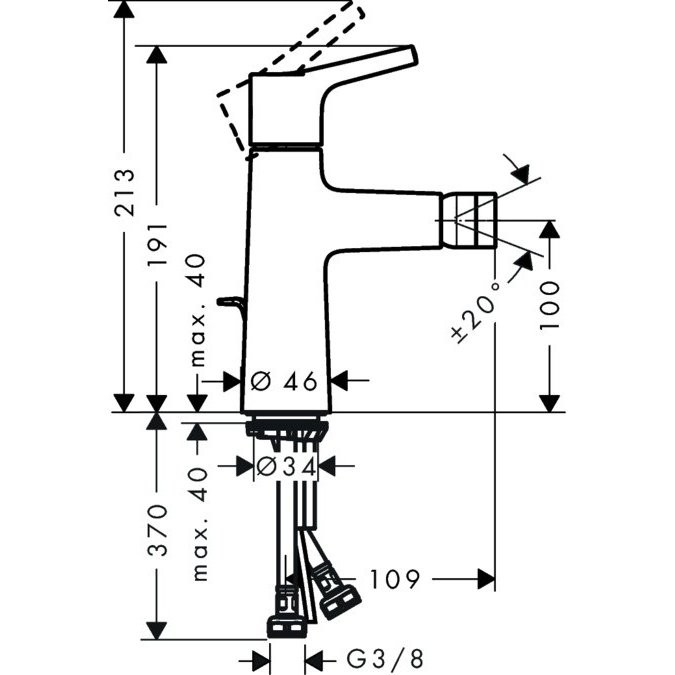 Смеситель для биде Hansgrohe Talis S хром (72200000)