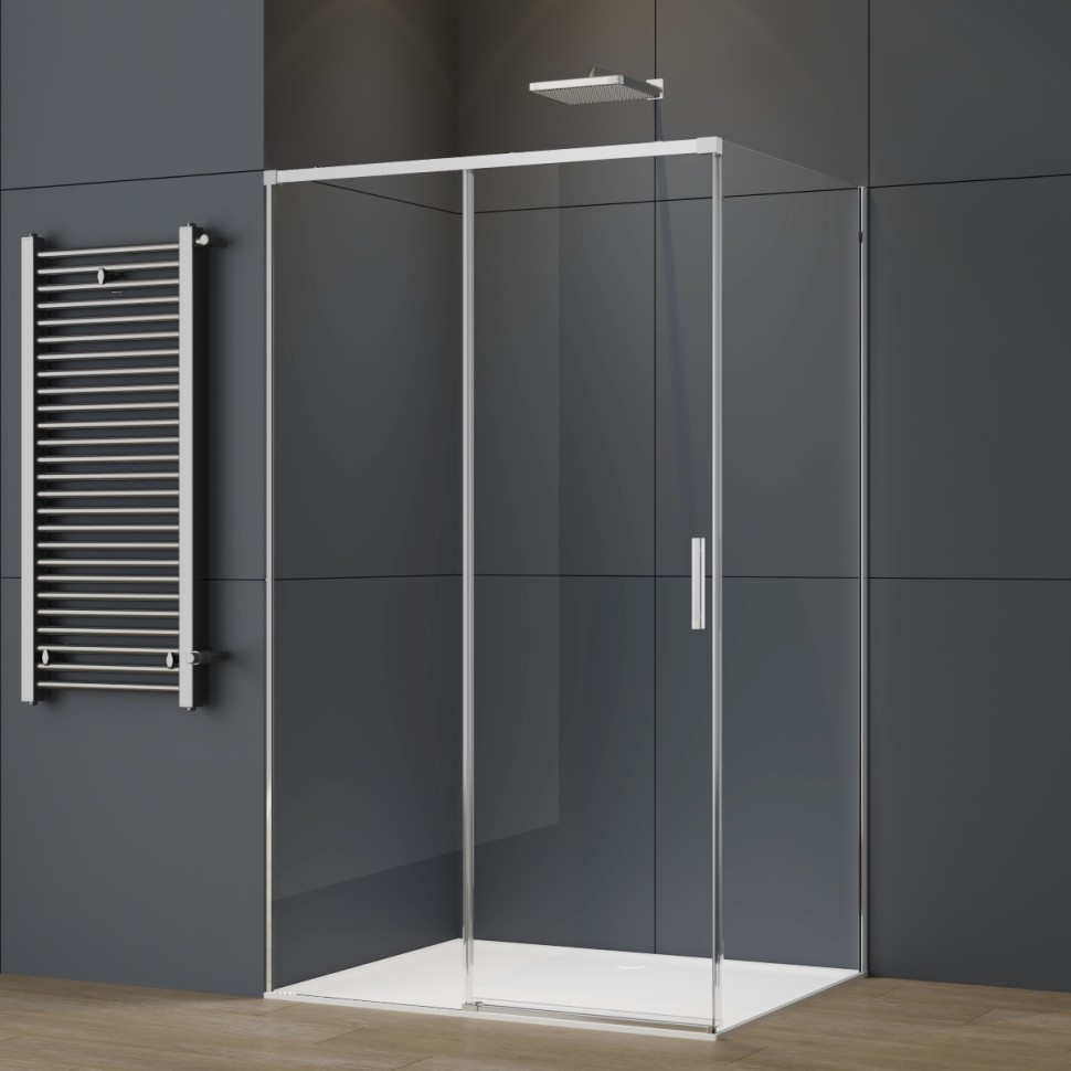 Душевой уголок Soft 2 VSR-3SO29013CL, 1300*900, хром, стекло прозрачное